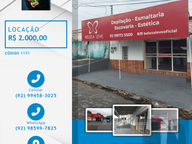 #1171 - Salão Comercial para Locação em Manaus - AM - 1