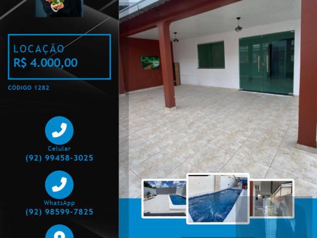 #1282 - Casa para Locação em Manaus - AM